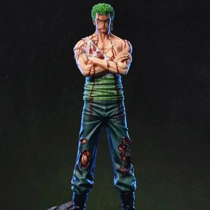 28cm One Piece Anime Action Figure Roronoa Zoro Vinsmoke Sanji Stand Posture Pvc Statue Figurine Model Collection Boy Toy Gifts