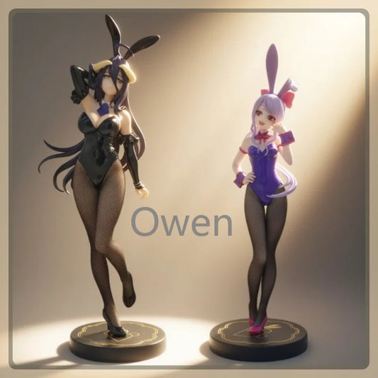 Genuine Albedo & Shalltear BiCute Bunnies Loose Figure