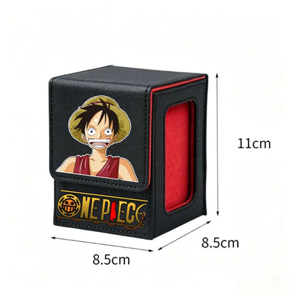 ONE PIECE Luffy Zoro Trading Card Deck Box with Window Cartoon Magnetic Closure Game Card Deck Holder Jewelry Organiser Case