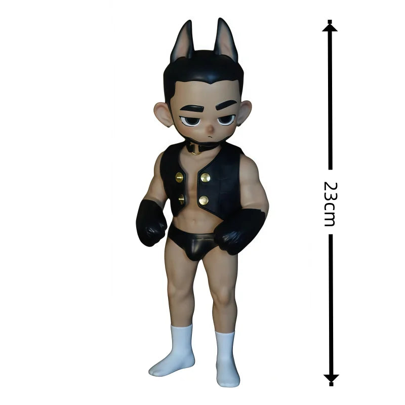 Toos Deer Head Boy Figure Muscle Guy Handsome Boy with Tattoo Warrior Doll Running Park Collection Ornament Accompany Gift