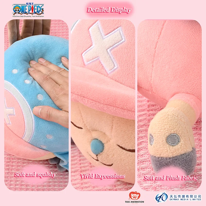 1pc Officially Licensed One Piece Lying‑Down Plush Dolls (Chopper / Bepo / Laboon) – Soft and Skin‑Friendly, an Essential Gift.
