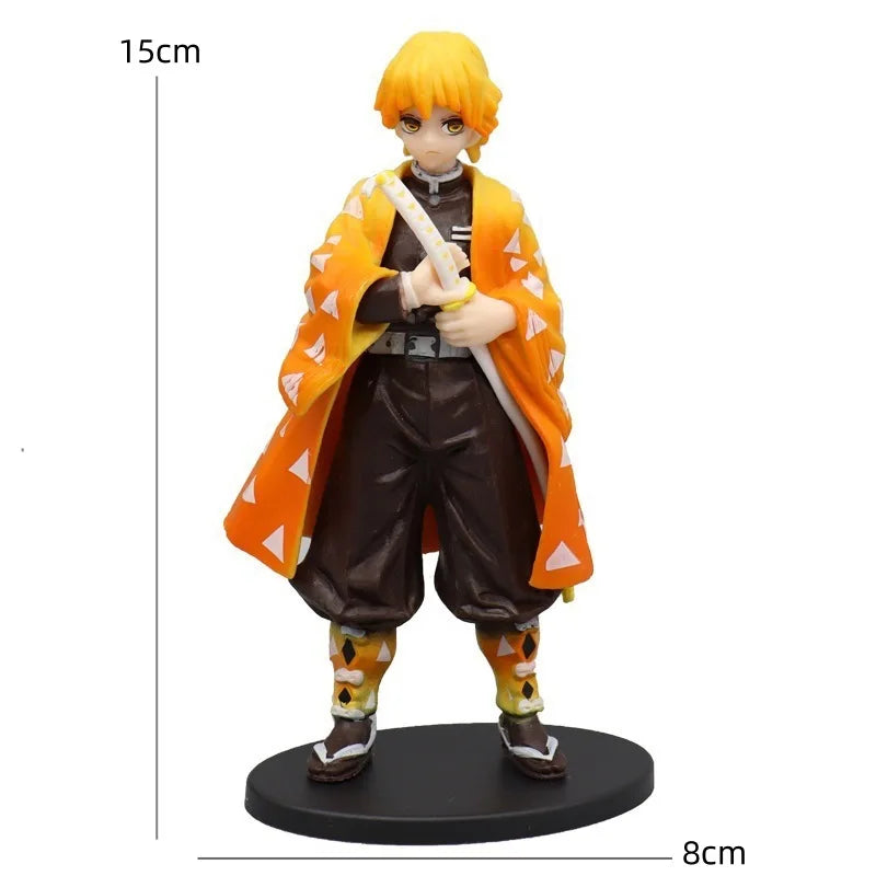 Anime Figure Demon Slayer Figures Kimetsu No Yaiba Doll Tanjiro Nezuko Zenitsu Figurine Inosuke Warrior Action Figure Model Toys