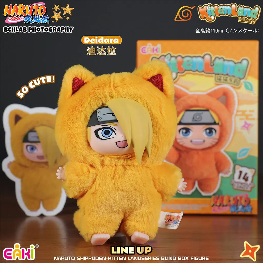 Brand New In Stock Genuine EAKI Naruto Shippuden KittenLand Vinyl Series Third Blind Box Plush Figurine Model Toys Holiday Gifts
