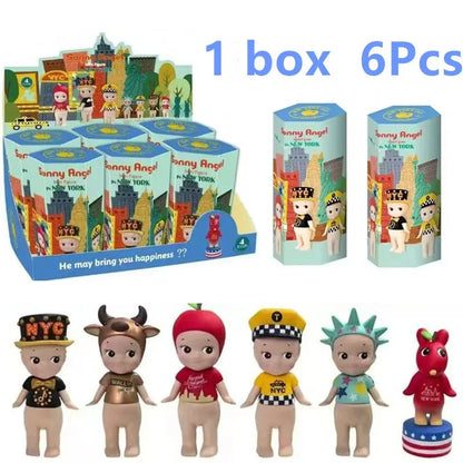 Cute Angel Hippers Blind Box Mystery Box New York Series Mini Anime Figurines Dolls  Christmas and Birthday Gifts