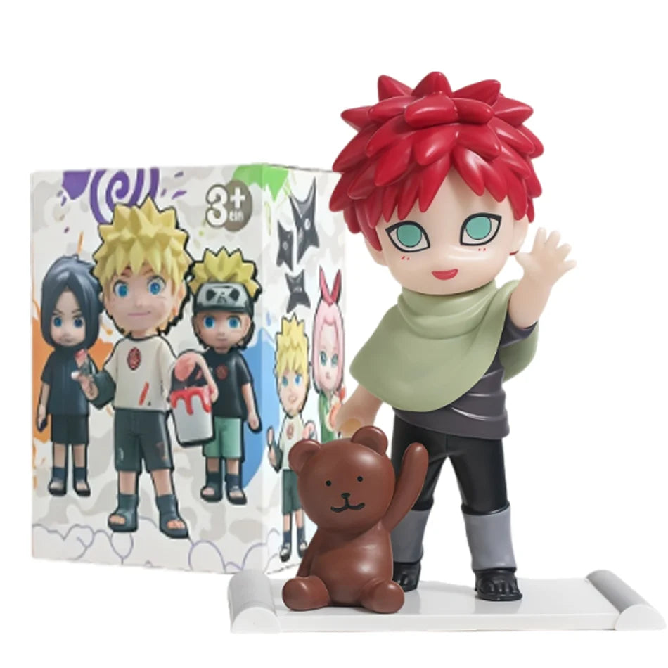 Naruto Blind Box Figure Uzumaki Shippuden Childhood Series Naruto Q PVC Model Toys Desktop Ornament Christmas Halloween Gifts