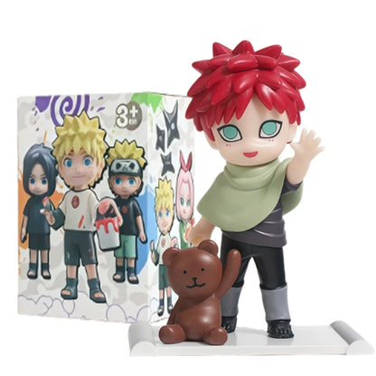 Naruto Blind Box Figure Uzumaki Shippuden Childhood Series Naruto Q PVC Model Toys Desktop Ornament Christmas Halloween Gifts