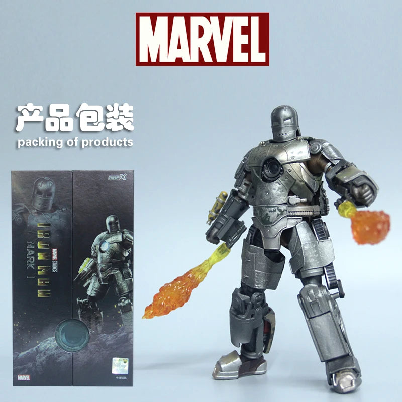 ZD Toys Iron Man Series Joint Movable MK1 MK2 MK3 MK4 MK5 MK6 MK7 MK42 MK43 MK50 Movie Action Figure 7 Inches Mark Dolls