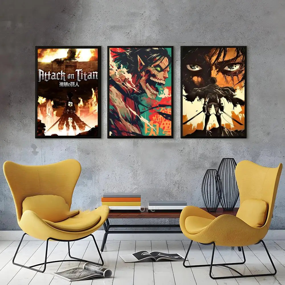 Anime Attack on Titan Poster  Poster Print Wall Art Pictures Canvas Painting Living Room Bedroom Home Decor