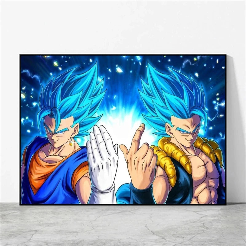 Classic Anime Canvas Printing Posters Dragon Ball Goku Vegeta HD Prints kids Gifts Aesthetic Poster Room wall Decor Pictures