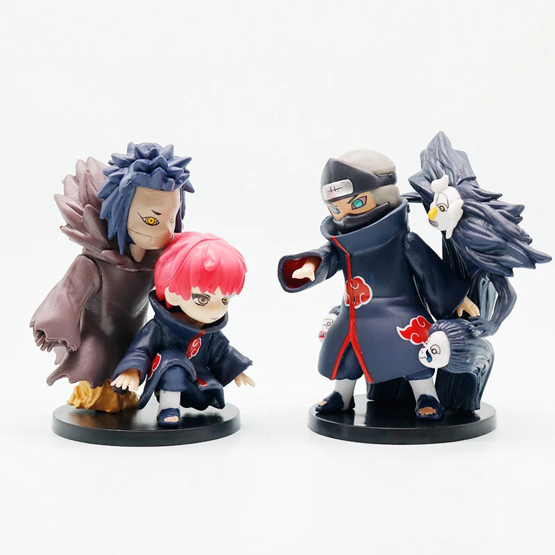 Hot Bandai Naruto Shippuden Akatsuki Series Anime Figure Peripheral, Naruto Trendy Doll, Creative Desktop Orname Surprise Gifts