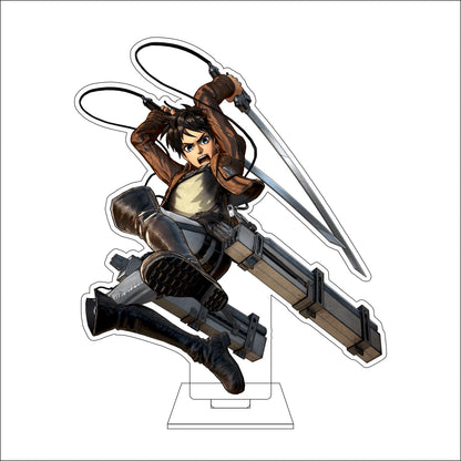 16CM Anime Attack on Titan Cosplay Acrylic Figure Stand Plate Armin Arlert Eren Jaeger Mikasa·Ackerman Ornaments Gifts