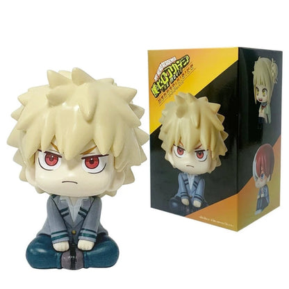 10cm boku no hero academy anime figure midoriya izuku action figure bakugo katsuki/todoroki shoto statuette pvc collection toys