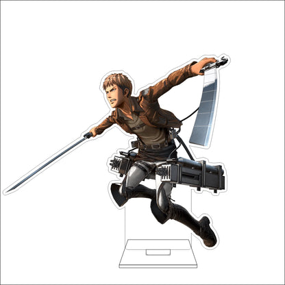 16CM Anime Attack on Titan Cosplay Acrylic Figure Stand Plate Armin Arlert Eren Jaeger Mikasa·Ackerman Ornaments Gifts