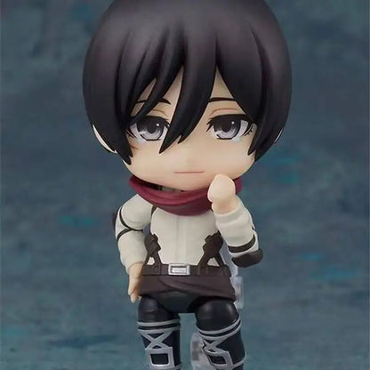 Q Version Mikasa A Ckerman Attack On Titan Action Figure Final Season Q Style #2001 Face Swap Figurine Collectible Desktop Decor