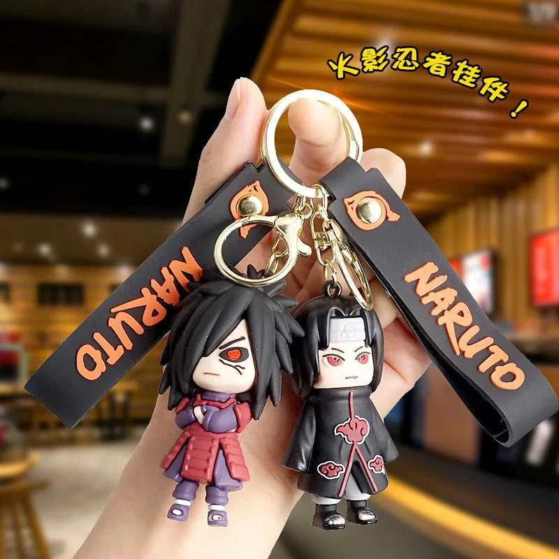 Naruto cartoon Keychain Hatake Kakashi Character Keychain cartoon Pendant Bag Car Key Decorations Gifts for Fans.