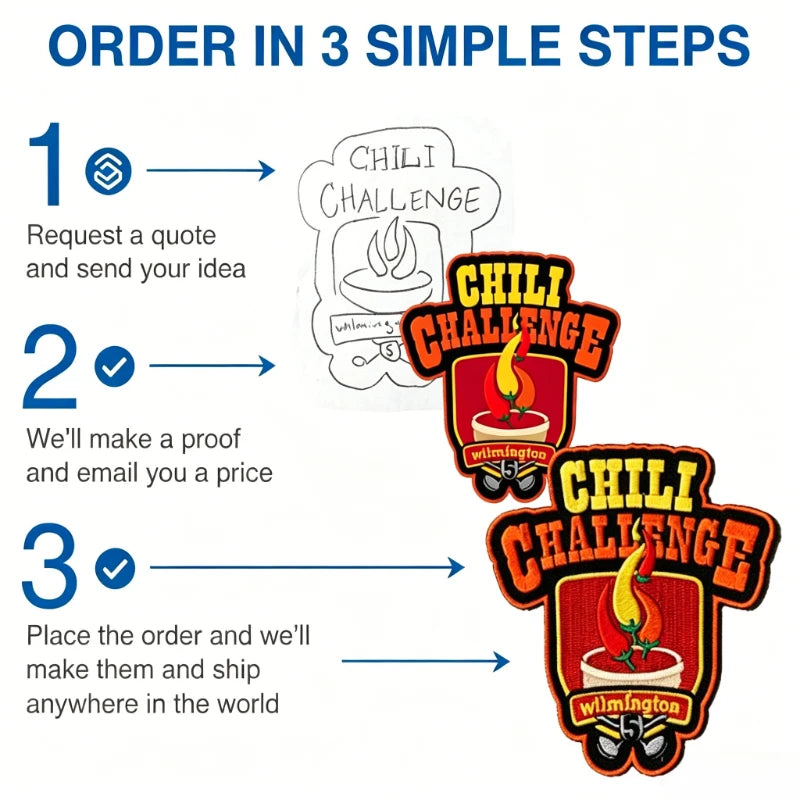 Custom Embroidery Patches Morale Personalized Logo Any Size Hook & Loop Iron on Sew on Patch for Clothing Jacket Bag Wholesale