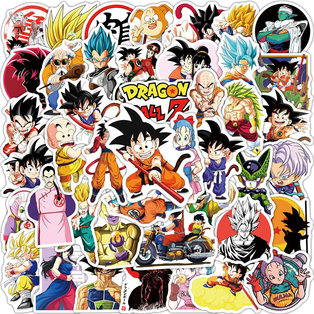 50/100pcs Cartoon Mix Anime Stickers Attack On Titan Jujutsu Kaisen Decals Skateboard Laptop Car Motorcycle Waterproof Sticker