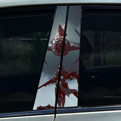 Graffiti Anime Mandalorian Yoda Car B Pillar Sticker