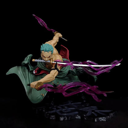In Stock About 20cm Anime Figure GK Rolonoya Zhuo Luo Three-edged Knife Manga Statue Kid Toy Action Figure Collection Model