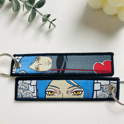Anime Character Embroidered Keychain