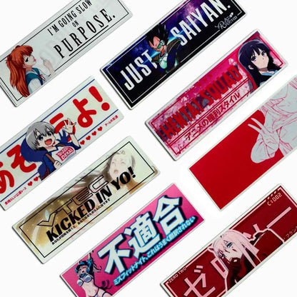 JDM Anime Girl Car Sticker Reflective Waterproof Vinyl Decals
