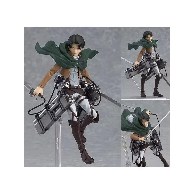 In Stock Original Maxfactory Figma Attack On Titan Levi Ackerman No.213 Anime Action Figure Collection Model