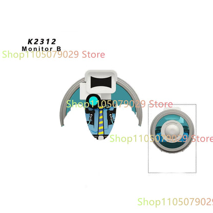 New KDL DJ Upgrade War-Damaged Skibidi Toilet Man Figures Anime Block Toys TvMan Titan Bricks Model Toy For Kid Birthday Gift
