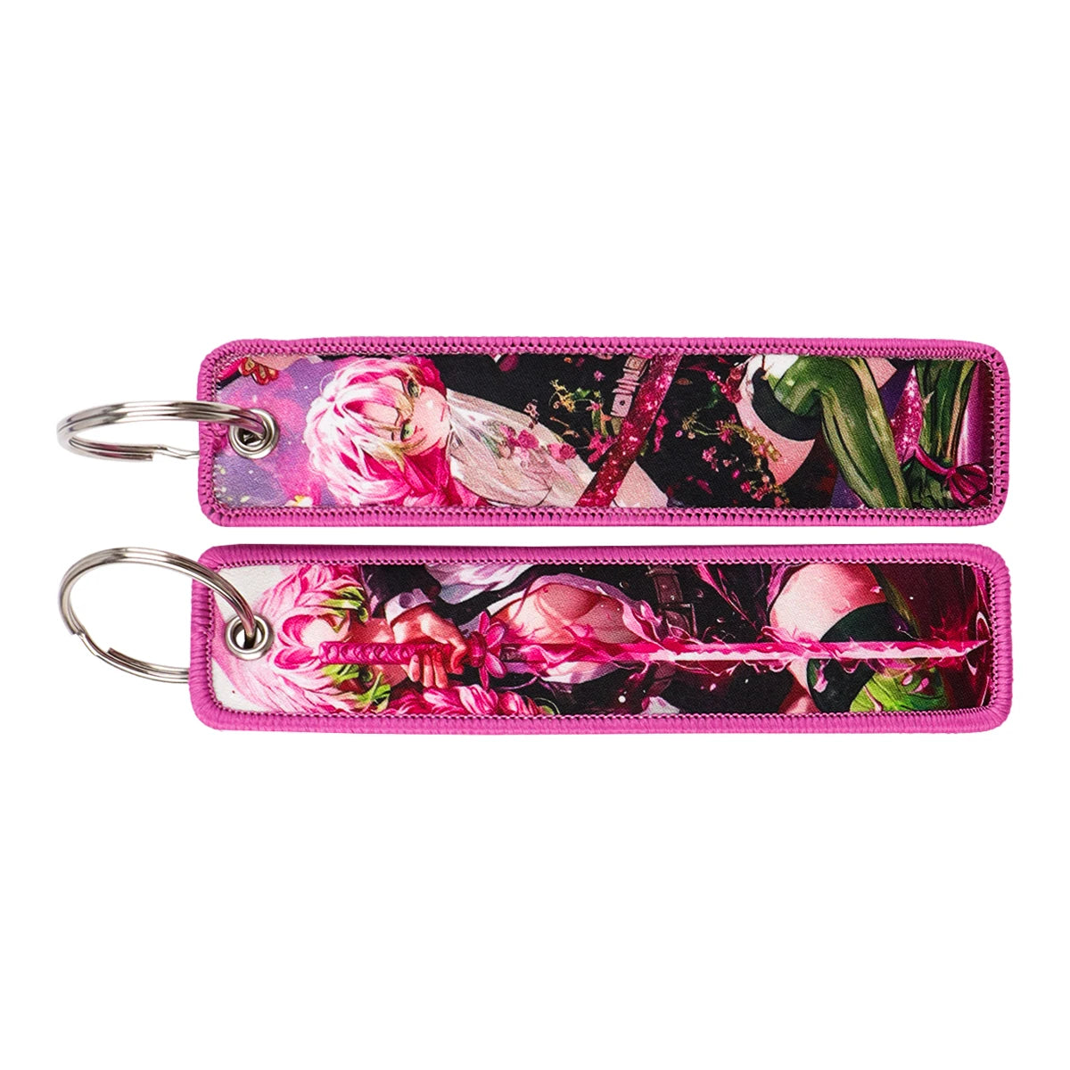 Anime Character Embroidery Keychain