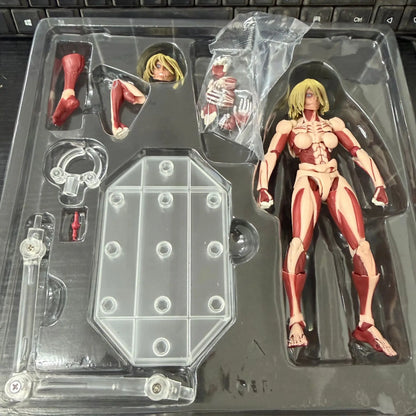 In Stock Kaiyodo Attack On Titan The Female Titan Amazing Yamaguchi Revoltech Action Figures Toy Figurine Ko Model Doll Gift