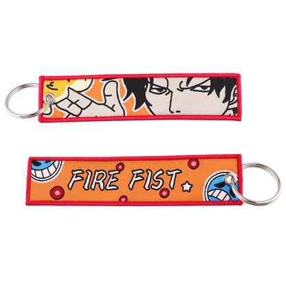 Anime Embroidery Keychain