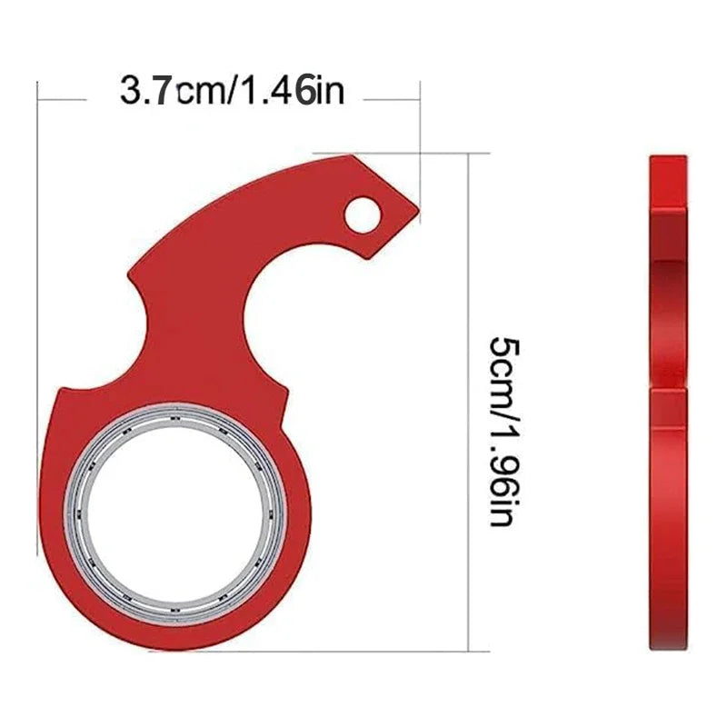 Keychain Metal Fidget Spinner Stress Toy Fingertip Keyring Finger Ring Relieve Anxiety Boredom Party Gift for Kid Adault