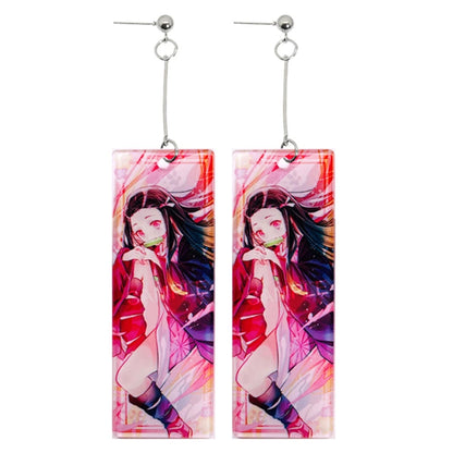 Demon Slayer Tanjiro Hanafuda Earrings