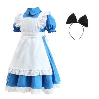 Alice In Wonderland Blue Maid Dress