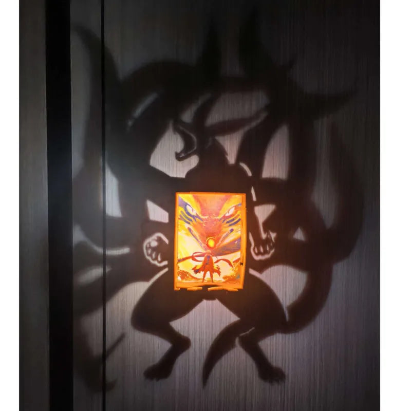 Anime WANTED Luffy Zoro Lamp One Piece Sanji Projector Wall Lamp Creativity Shadow Night Light Model Decoration Collection Toy