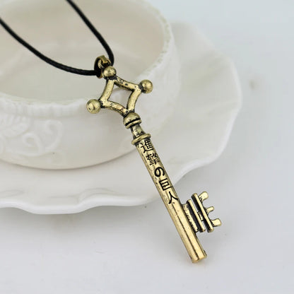 Anime Attack on Titan Necklace Vintage Punk Key Modeling Pendant Cosplay Jewelry Accessories Creative Gifts for Women Men