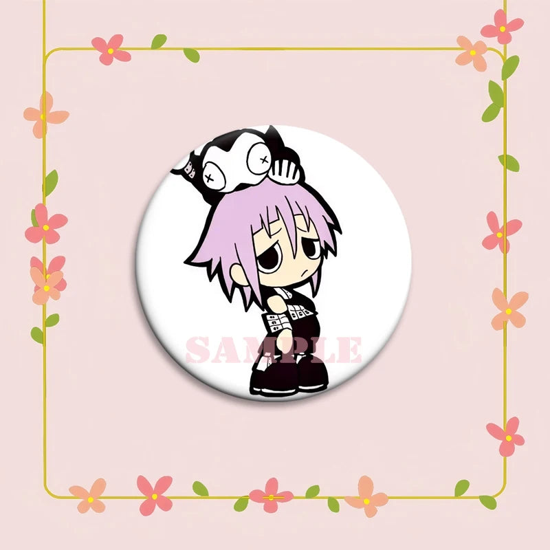 Anime Soul Eater Pins Round Creative Cartoon Badges