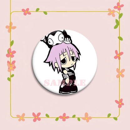 Anime Soul Eater Pins Round Creative Cartoon Badges