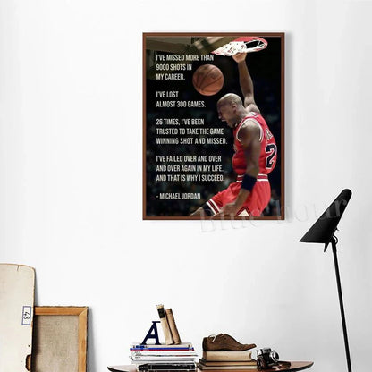 Basketball MJ Slam Dunk Poster