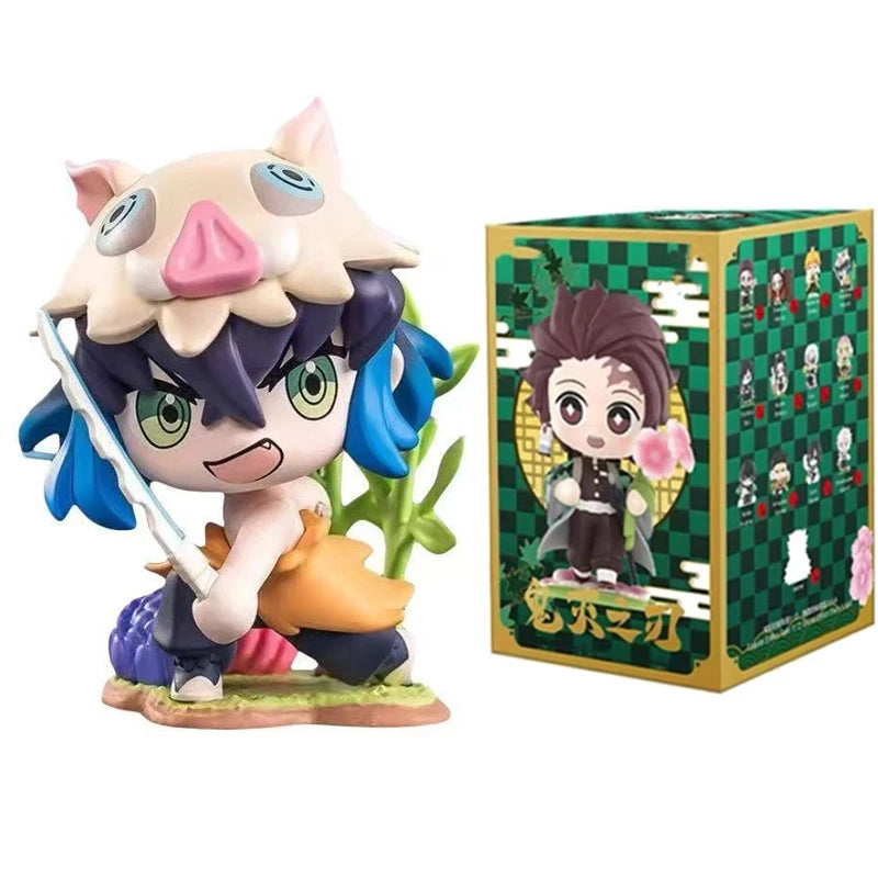 2026 Tanjiro Kamado Nezuko Demon-Slayer Anime Cartoon Figure Blind Box Creative Personalized Statue Ornament Surprise Gift Box