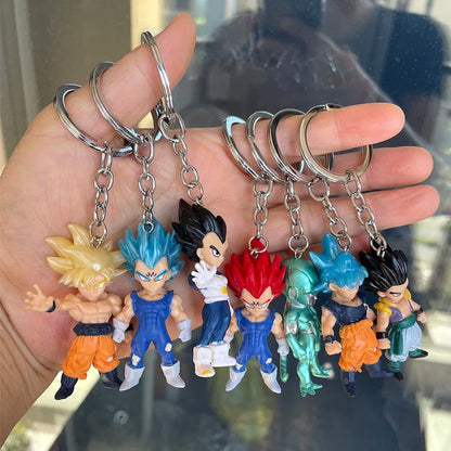 Dragon Ball Anime Character Keychain Son Wukong Beijita Toy Bag Pendant Cartoon Model Car Keychain Jewelry Gift