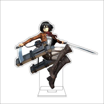 16CM Anime Attack on Titan Cosplay Acrylic Figure Stand Plate Jean Kirstein Hange Zoe Rivaille Ackerman Ornaments Gifts