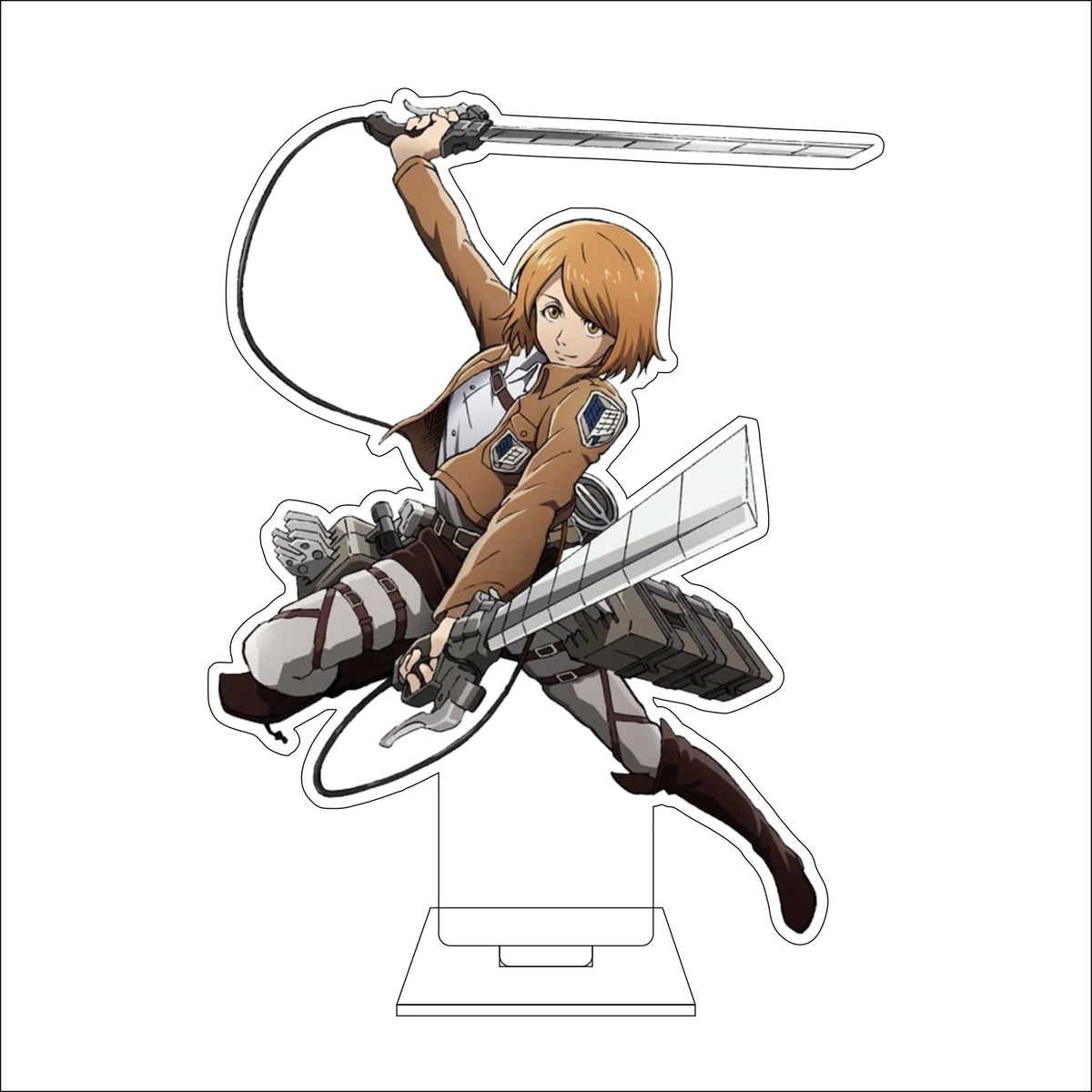 16CM Anime Attack on Titan Cosplay Acrylic Figure Stand Plate Ymir Sasha Braus Conny Springe Ornaments Gifts