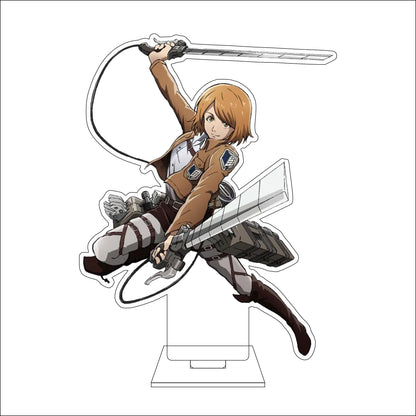 16CM Anime Attack on Titan Cosplay Acrylic Figure Stand Plate Ymir Sasha Braus Conny Springe Ornaments Gifts