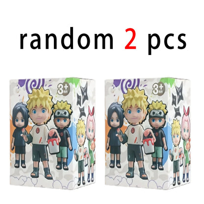 Naruto Blind Box Figure Uzumaki Shippuden Childhood Series Naruto Q PVC Model Toys Desktop Ornament Christmas Halloween Gifts