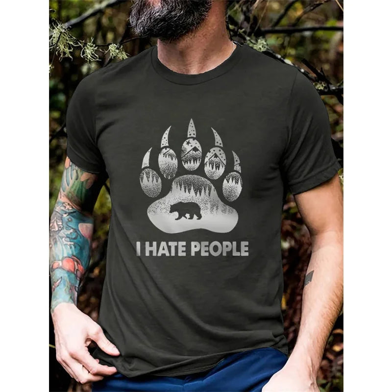 Bear Seal Graphic T Shirt For Men Cute Cool Animals 3D Printed Tees
