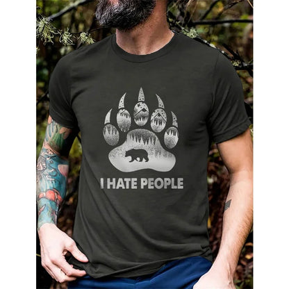 Bear Seal Graphic T Shirt For Men Cute Cool Animals 3D Printed Tees
