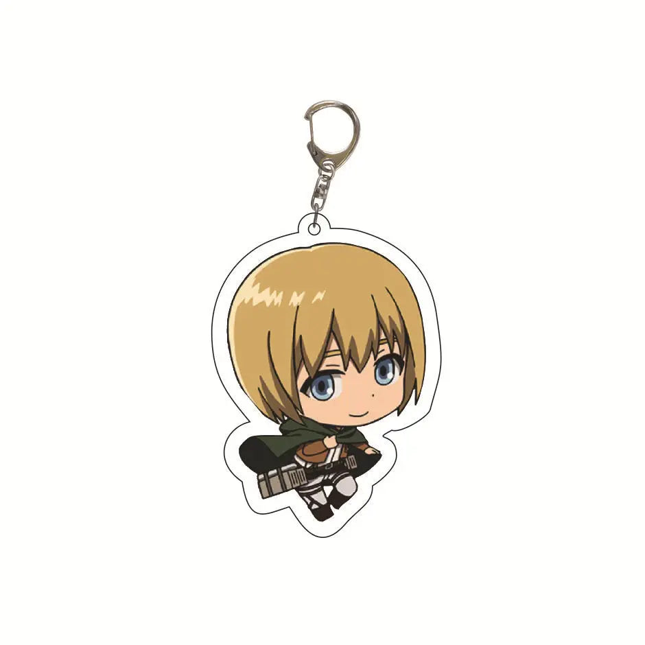 Attack On Titan Keychain Acrylic Keychain Custom Logo Print Backpack Creative Pendant Wholesale Stock Available