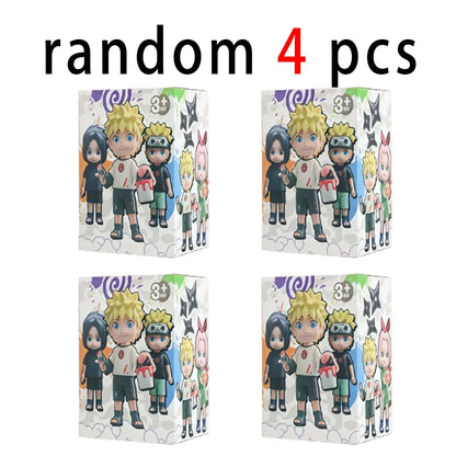 Naruto Blind Box Figure Uzumaki Shippuden Childhood Series Naruto Q PVC Model Toys Desktop Ornament Christmas Halloween Gifts