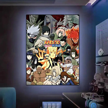 Hot N-Naruto Anime Poster Posters Decorative Paintings Study Bedroom Bar Background Wall Murals Gifts
