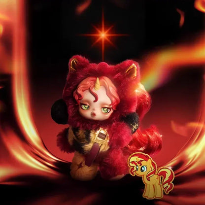 POP MART SKULLPANDA x My Little Pony Series Plush Doll Pendant Mystery Box Genuine Blind Box Guess Toys Bag Ornament Figurines